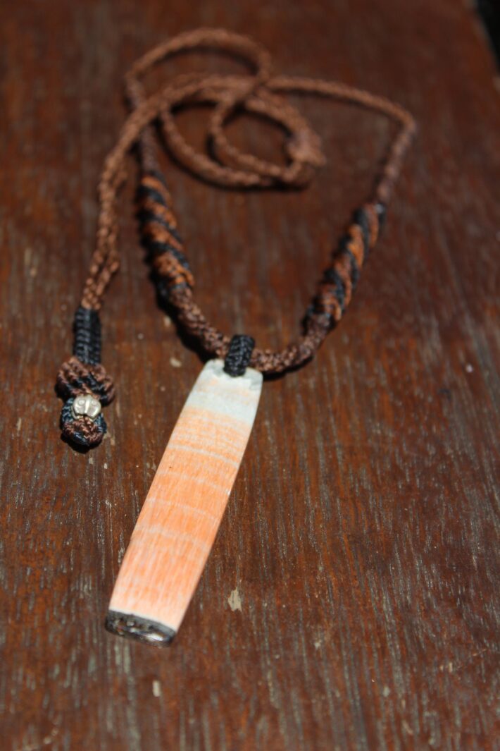 HUGE Orange Barite,Australian Celestobaryte Pendant Necklacebeachy beach jewelry, summer jewelry, surfer necklace