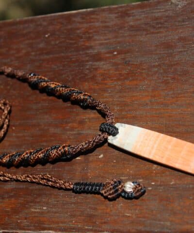 HUGE Orange Barite,Australian Celestobaryte Pendant Necklacebeachy beach jewelry, summer jewelry, surfer necklace