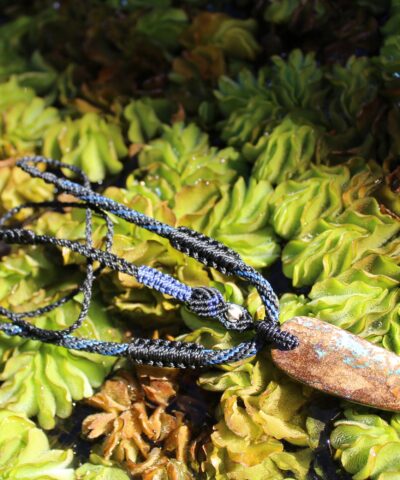 Australian Boulder Opal, Pendant Macrame Cord Necklace, Tribal Necklace