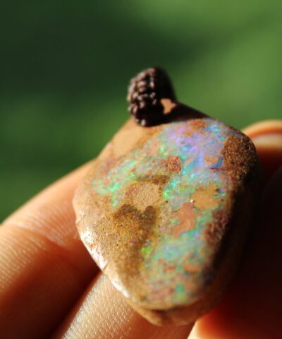 Boulder Opal Pendant Necklace,Australian made made macrame cord, healing crystal jewelry, australian opal ,october birthstone
