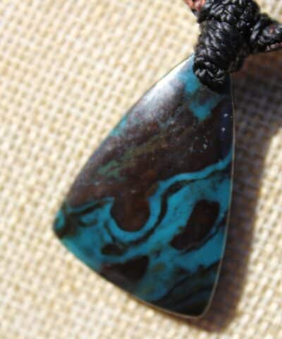 Transparent Double-sided Opalized wood Blue Opal Necklace,Green Elven Petrify wood,OPAL Pendant,Petrified Wood