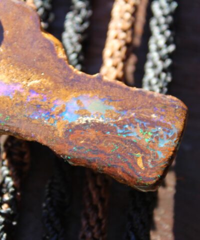 Matrix Koroit OPAL NECKLACE, Australian boulder Opal, Australian made macrame cord, reiki healing jewellery, elven unique statemen talisman