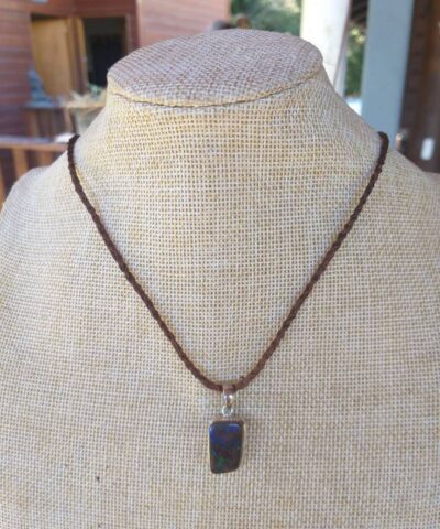 Australian Boulder Opal pendant, opal Jewelry,Australian made macrame cord reiki crystal healing elven pendant necklace talisman jewellery