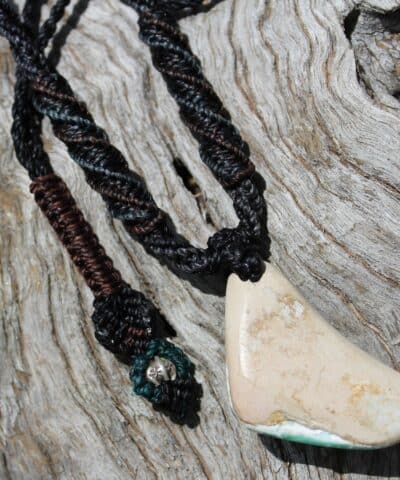 Australian Variscite Necklace, Elven Jewelry,Australian Made Macrame cord,Celtic Necklace Talisman, Variscite Pendant, November Birthstone