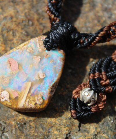 Crystal OPAL Petrify Wood,Boulder Opal Pendant,OPAL Necklace,Tribal Pendant,Petrified Wood Jewelry,opalized,elven dinosaur bone