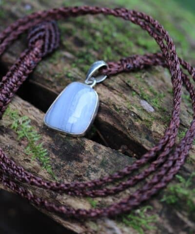Blue Lace Agate, Macrame Cord, Elven Jewelry, elf Cosplay, Wedding, Celtic Jewelry, Gift idea