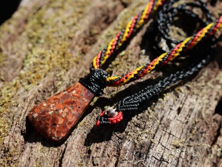 Indigenous inspired Kingston Copper Aboriginal Necklace,Elven Gemstone crystal jewellry ,viking celtic burning man