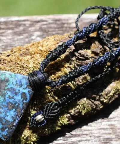 Galaxy Opal Necklace,Tribal Rainbow Boulder Opal Pendant,Opal jewelry,Macrame Necklace,Australian Opal ,Elven Elf