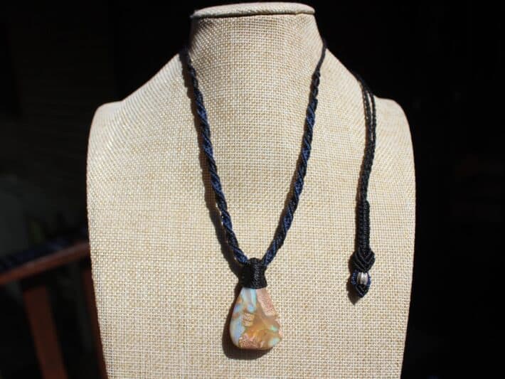 Crystal OPAL Petrify Wood,Boulder Opal Pendant,OPAL Necklace,Tribal Pendant,Petrified Wood Jewelry,opalized,elven dinosaur bone