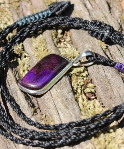 Elven Sugilite Pendant, purple healing stone Sugilite necklace, australian made, sugilite jewelry, natural gel sugilite,Purple stone