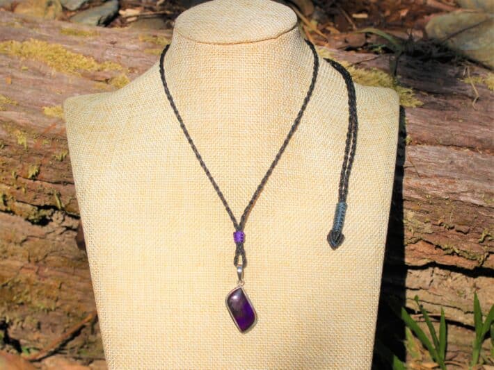 Elven Sugilite Pendant, purple healing stone Sugilite necklace, australian made, sugilite jewelry, natural gel sugilite,Purple stone