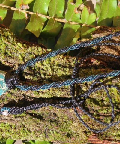 American SpiderWeb GEM Variscite Pendant, Variscite Necklace,Australian Made Macrame cord,Elven Jewelry, Reiki yoga pendant