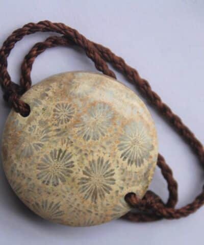 fossil Coral Bracelet talisman, Australian handmade crystal healing jewelry, March birthstone gemstone jewelry, natural stone jewellery