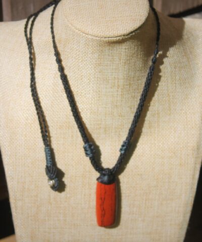 Australian Jasper Pendant,Australian made macrame cord Indigenous red SnakeSkin Jasper Necklace, aboriginal art, first nation jewelry