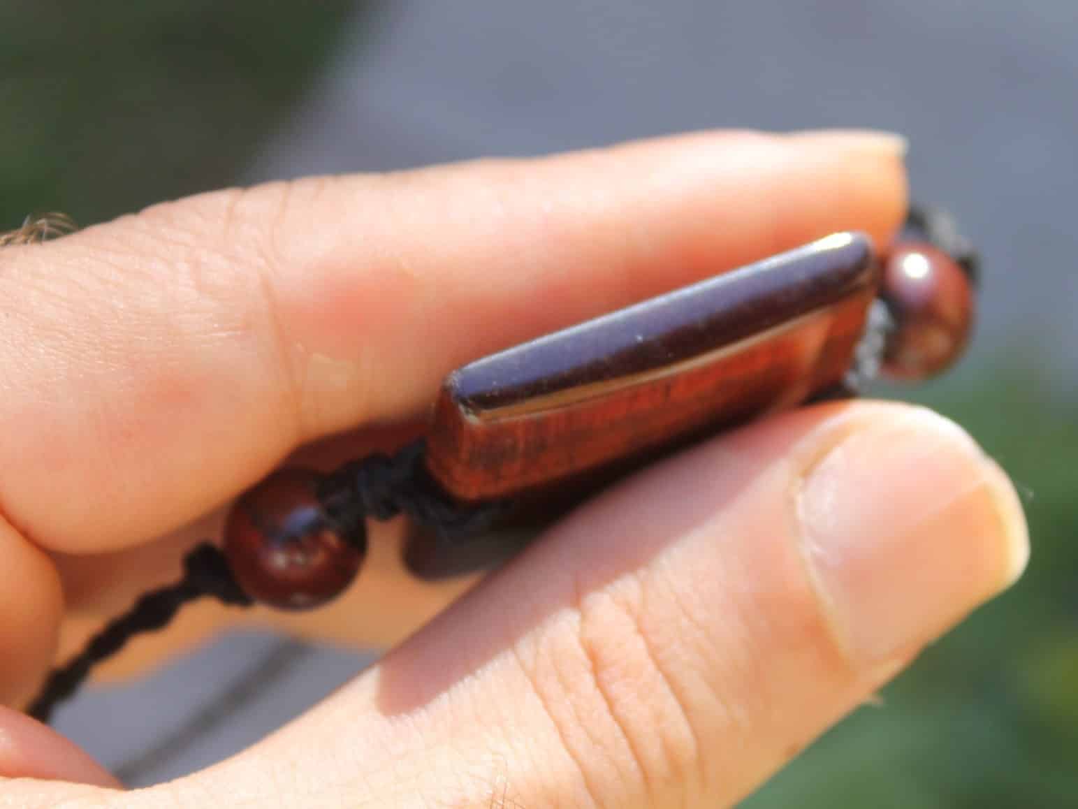 Australian red tiger's eye bracelet, Australian red tigereye ethically Australian made macrame cord, healing crystal talisman jewelry,