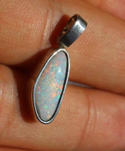 Auntentic Real Boulder Opal, Matrix PETRIFY WOOD OPAL Pendant Necklace