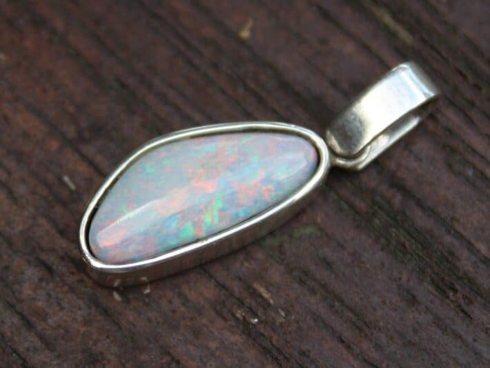 Auntentic Real Boulder Opal, Matrix PETRIFY WOOD OPAL Pendant Necklace