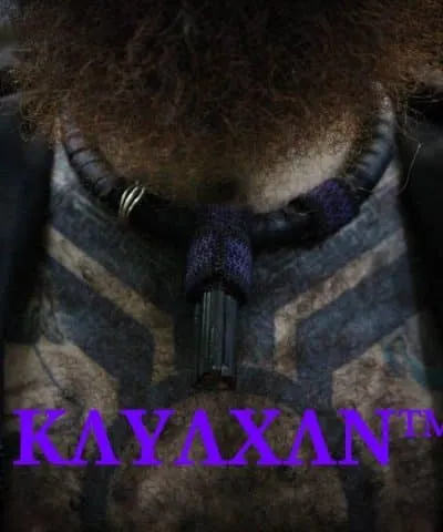 SOLD KayaXan Amulet Upcycle, ERONGO TOURMALINE Innertube Rubber Necklace,NeoTribal Fashion Recycle Burningman Jewelry,