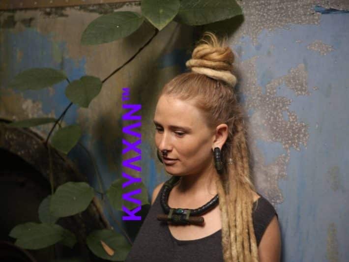 Australian Chrysocolla, Ancient Buddhist Prayer Tube,KayaXan Amulet Upcycle, Steampunk,Recycle Burningman Jewelry, Mad Max Cosplay cyberpunk