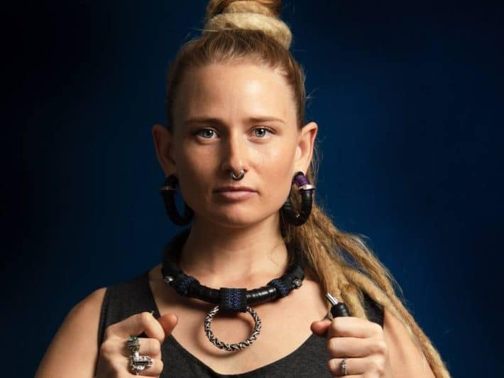Pure Silver Tribal, Shibari BushPunk BlackSUN Amulet CyberPunk Upcycle Necklace, SteamPunk Dark NeoTribal Burningman Viking clothing Larp