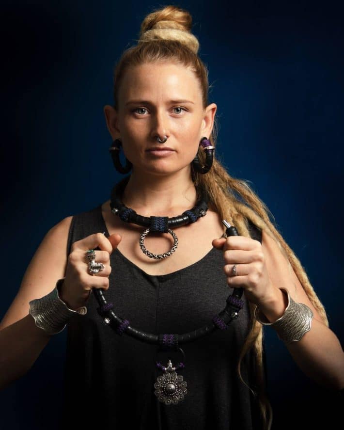 Silver Tribal, Cyberpunk Shibari BlackSUN Tribal Amulet CyberPunk Upcycle Necklace, SteamPunk Dark NeoTribal Burningman Viking clothing Larp