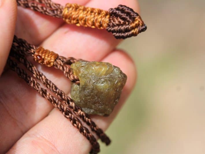 Authentic Apatite Talisman, Yellow Apatite Necklace, Apatite Pendant, Australian made handmade Macrame Cord, Crystal Healing Jewelry Gift
