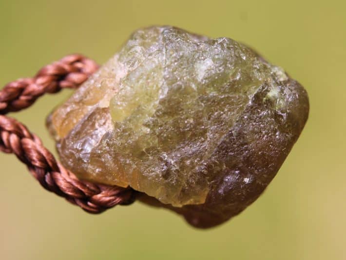 Authentic Apatite Talisman, Yellow Apatite Necklace, Apatite Pendant, Australian made handmade Macrame Cord, Crystal Healing Jewelry Gift