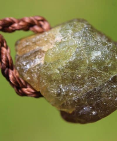 Authentic Apatite Talisman, Yellow Apatite Necklace, Apatite Pendant, Australian made handmade Macrame Cord, Crystal Healing Jewelry Gift