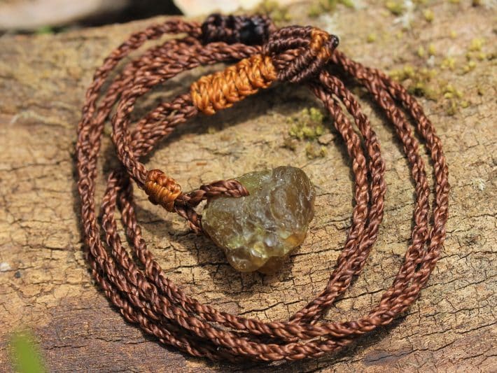 Authentic Apatite Talisman, Yellow Apatite Necklace, Apatite Pendant, Australian made handmade Macrame Cord, Crystal Healing Jewelry Gift