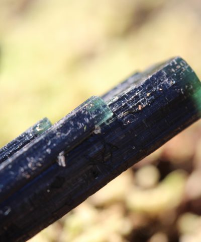 Cathedral Green blue tourmaline Necklace, Specimen crystal necklace, Australian madeacrame cord, October BirthStone,green blue tourmaline