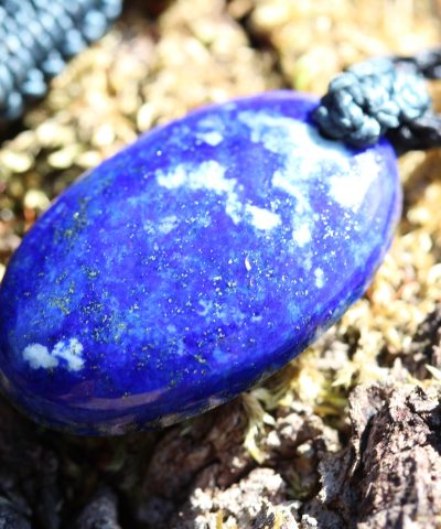 Lapis Lazuli Elven Macrame Necklace,Pyrite Pendant,Viking Celtic Necklace,Elf cosplay,Blue Stone,