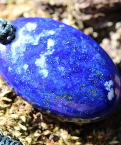 Lapis Lazuli Elven Macrame Necklace,Pyrite Pendant,Viking Celtic Necklace,Elf cosplay,Blue Stone,