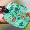 Australian Chrysocolla pendant, Chrysocolla necklace, Australian made thin Macrame cord, June birthstone,natural green stone surfer necklace