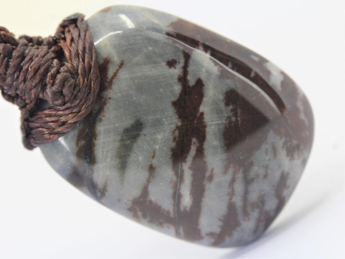 Australian outback jasper necklace,australian made thin macrame cord stone jewelry, crystal healing pendant necklace, platypus dreaming