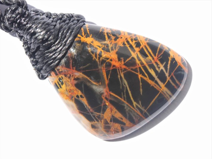 Australian Pilbara Jasper Pendant, Jasper Necklace, Australian made Macrame Cord, Aboriginal Outback Healing crystal Jewelry, may birthstone