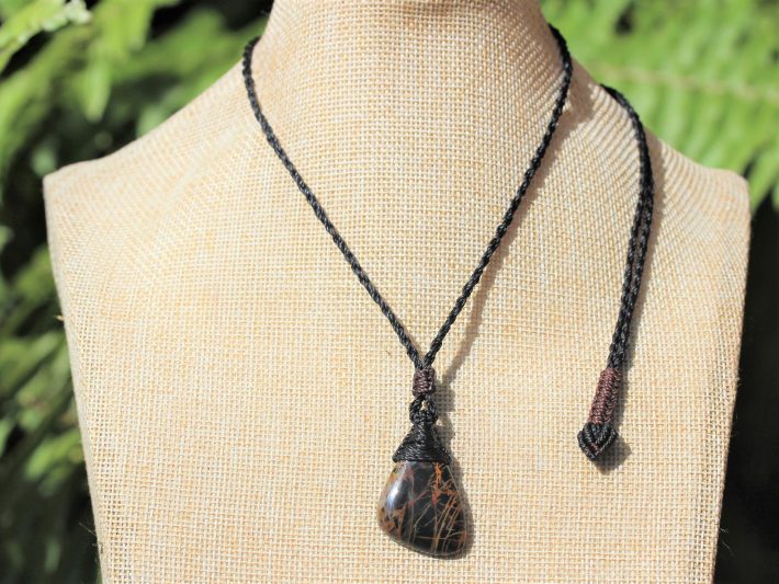 Australian Pilbara Jasper Pendant, Jasper Necklace, Australian made Macrame Cord, Aboriginal Outback Healing crystal Jewelry, may birthstone