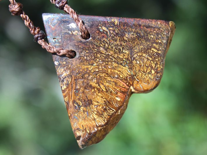 Australian boulder opal necklace ,australian tigereye pendant and Mookaite jasper, Australian made healing summer jewelry gift