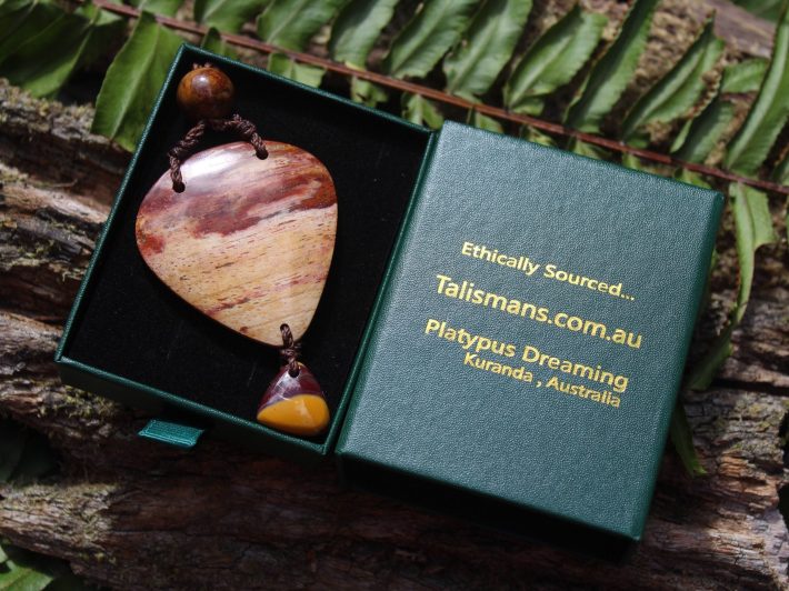 Australian Mookaite , creek and rainforest Jasper, Earthy unique tribal necklace talisman, Australian made Macrame Cord,summer jewelry gift
