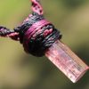 PINK TOURMALINE Pendant, Australian made Macrame cord, October Birth Stone, Healing crystal, Heart Chakra pink stone raw crystal jewelry