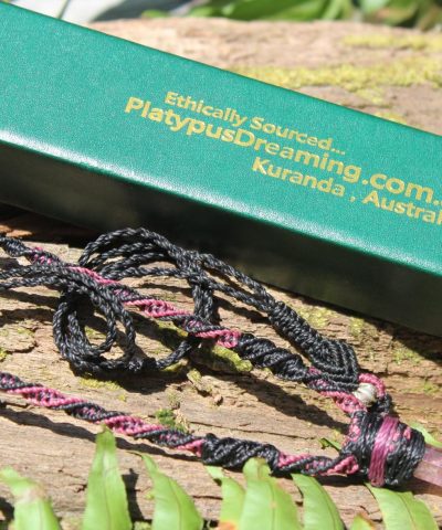 PINK TOURMALINE Pendant, Australian made Macrame cord, October Birth Stone, Healing crystal, Heart Chakra pink stone raw crystal jewelry