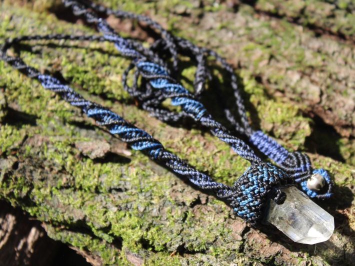 Australian Raw Topaz Pendant, Platypus Dreaming Genuine Topaz necklace, Australian made Macrame cord Talisman, Elven healing crystal jewelry
