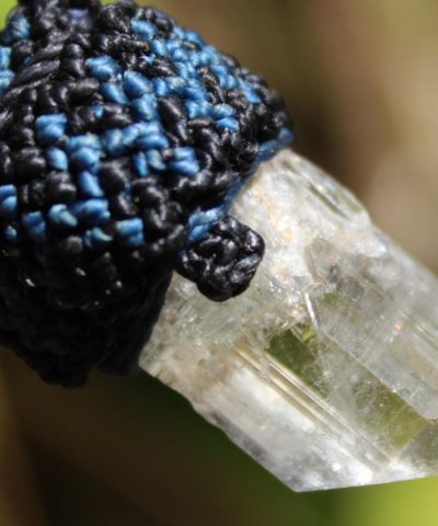 Australian Raw Topaz Pendant, Platypus Dreaming Genuine Topaz necklace, Australian made Macrame cord Talisman, Elven healing crystal jewelry