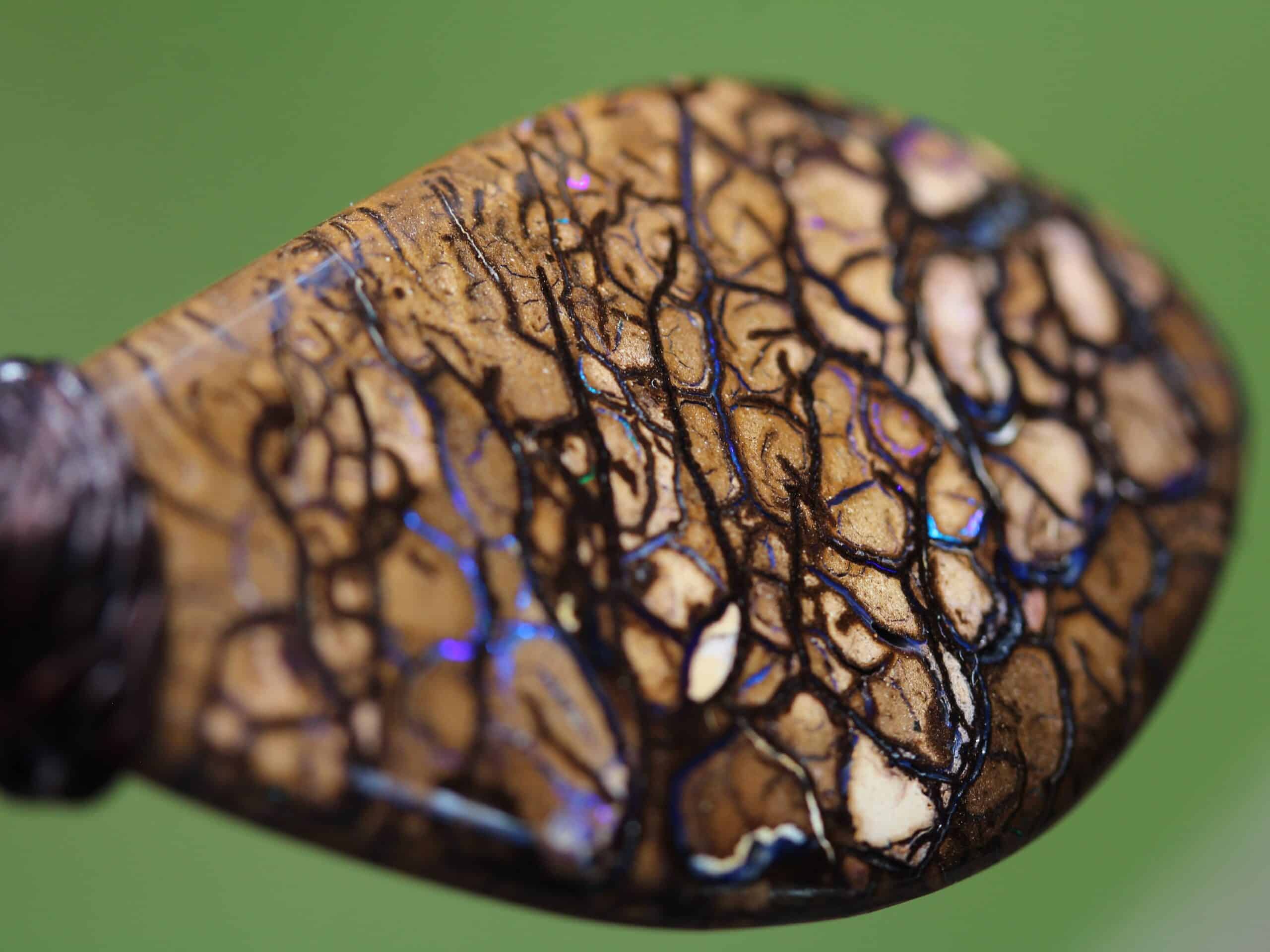 Australian koroit boulder opal pendant necklace,ethically sourced opal jewelry,australian made macrame Cord,australian opal macrame necklace - Image 4