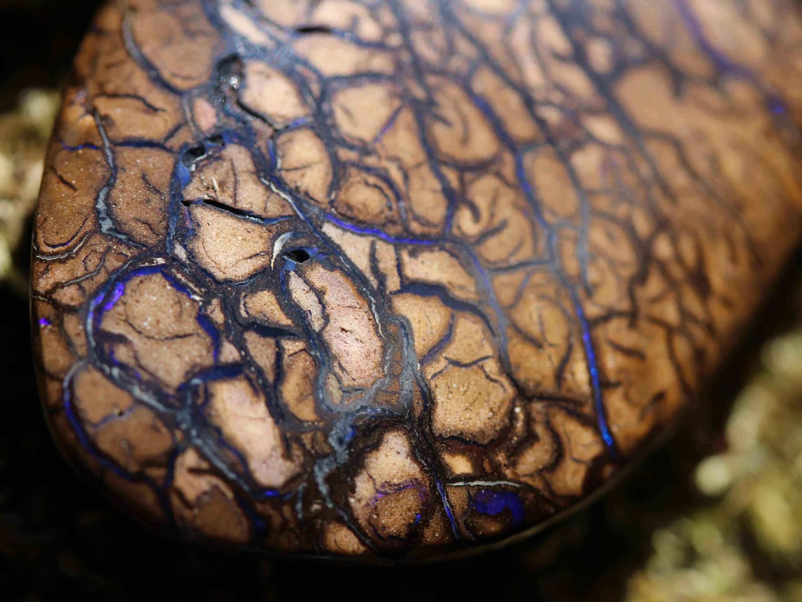 Australian koroit boulder opal pendant necklace,ethically sourced opal jewelry,australian made macrame Cord,australian opal macrame necklace - Image 9